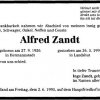 Zandt Alfred 1926-1995 Todesanzeige